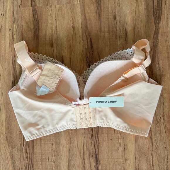 Agnes Orinda Women's No Underwire Full Coverage Comfort Wirefree Lace Bra 38C - Picture 3 of 4